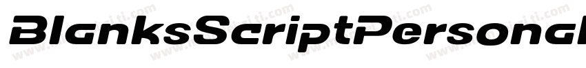 BlanksScriptPersonalUse BdIt字体转换